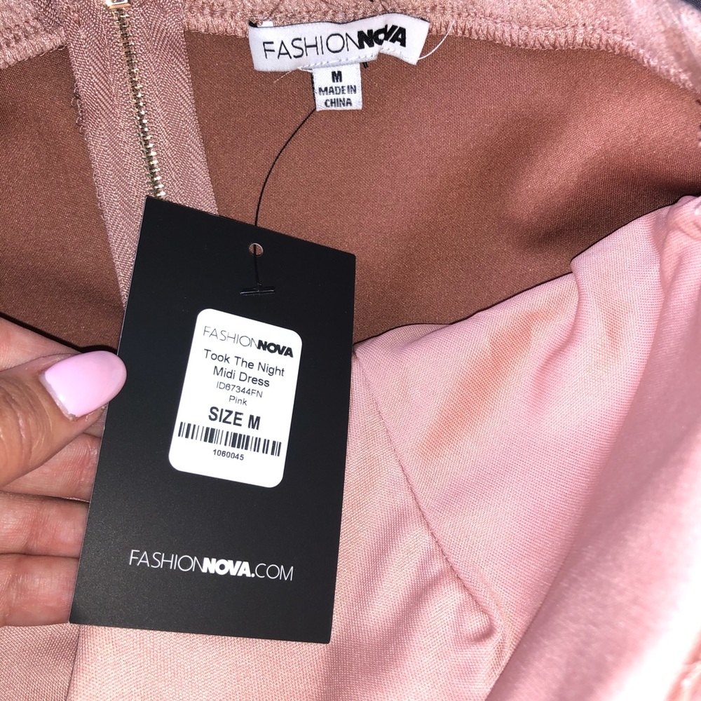 NWT Fashion Nova strapless pink dress - Picture 4 of 4
